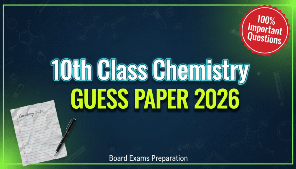 10th class chemistry guess paper 2026